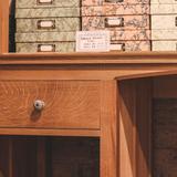 Oak desk / Bookcase detail 2