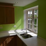 New kitchen with solid surface worktops