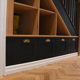 Oak and painted contemporary under stairs storage 2