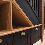 Oak and painted contemporary under stairs storage 3